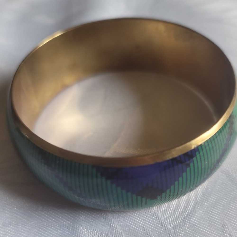 Plaid , copper bangle - image 1