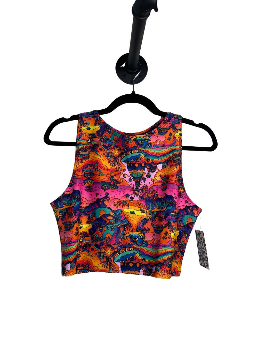 Freedom Rave Wear Strange Lands Crop Top  *Printi… - image 1