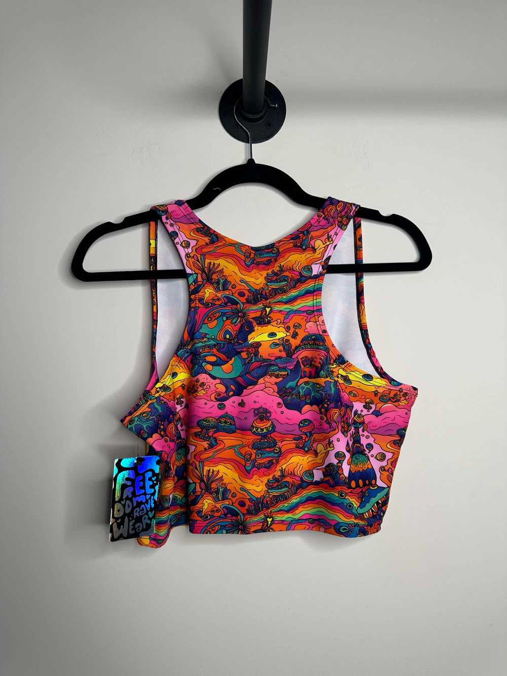 Freedom Rave Wear Strange Lands Crop Top  *Printi… - image 2