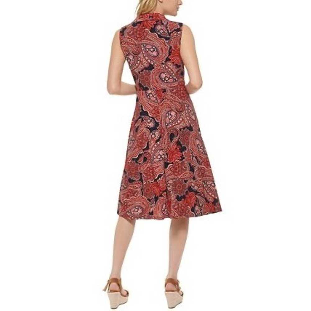 Tommy Hilfiger Ruffle Trimmed Dress Paisley Red B… - image 3