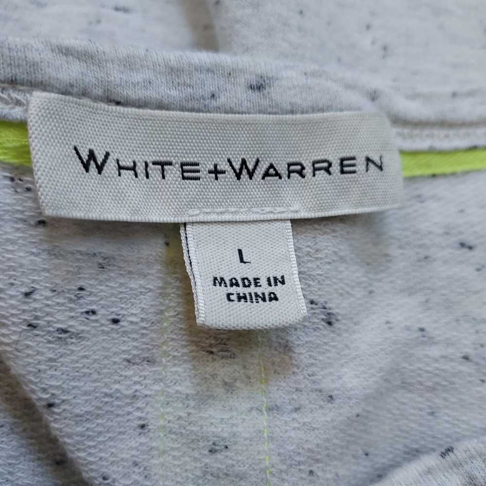 White + Warren Gray Marled T-Shirt Dress w/Neon S… - image 11