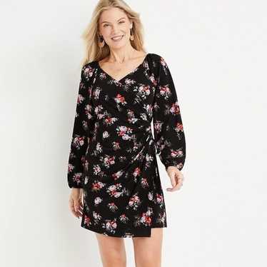 NWOT Maurices Floral Faux Wrap Dress - Large