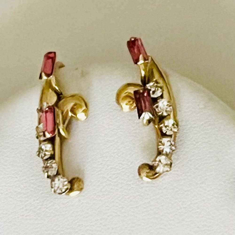 Vintage 1940s 1/20 12k gf gold filled Ruby Rhines… - image 1