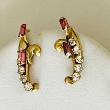 Vintage 1940s 1/20 12k gf gold filled Ruby Rhines… - image 1