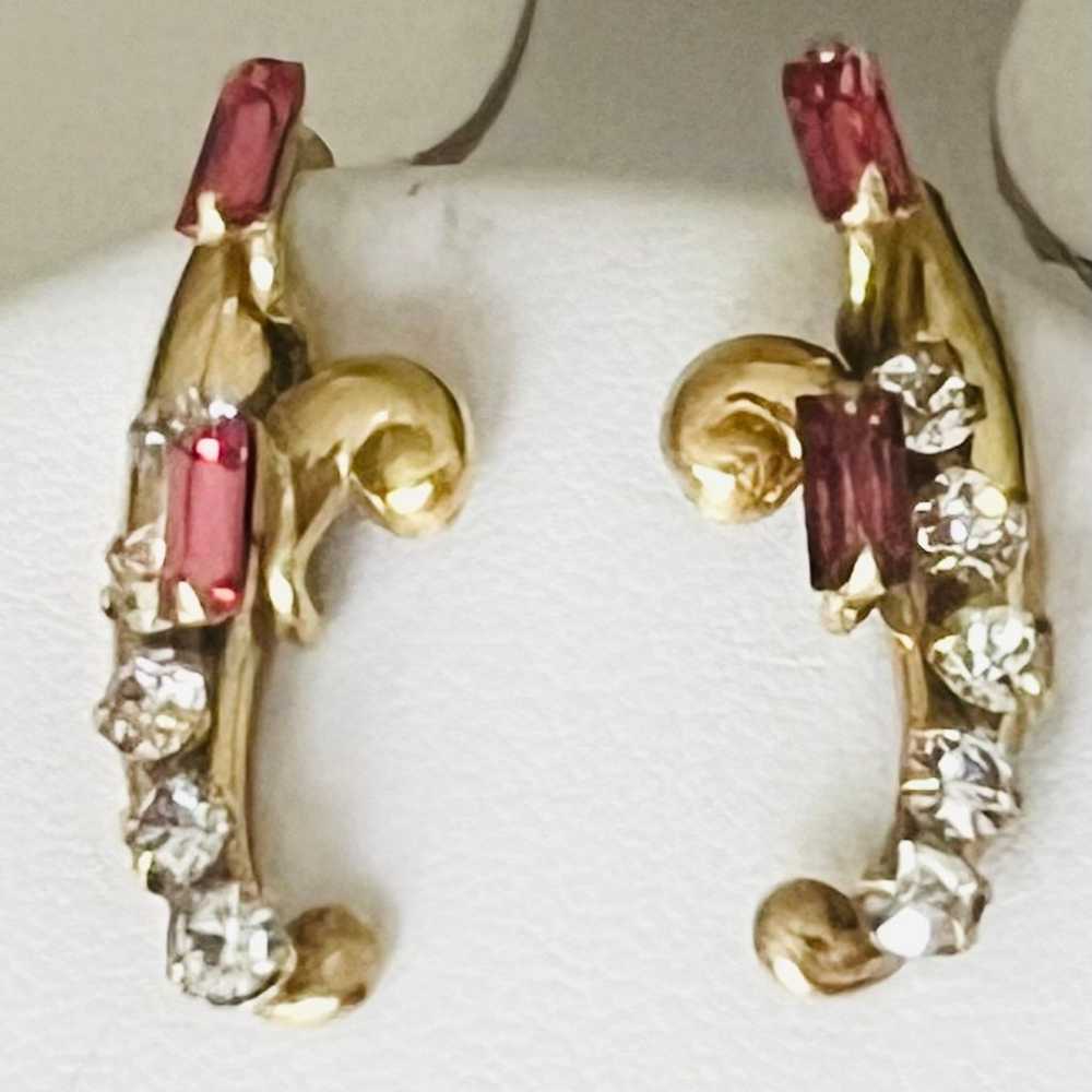 Vintage 1940s 1/20 12k gf gold filled Ruby Rhines… - image 2