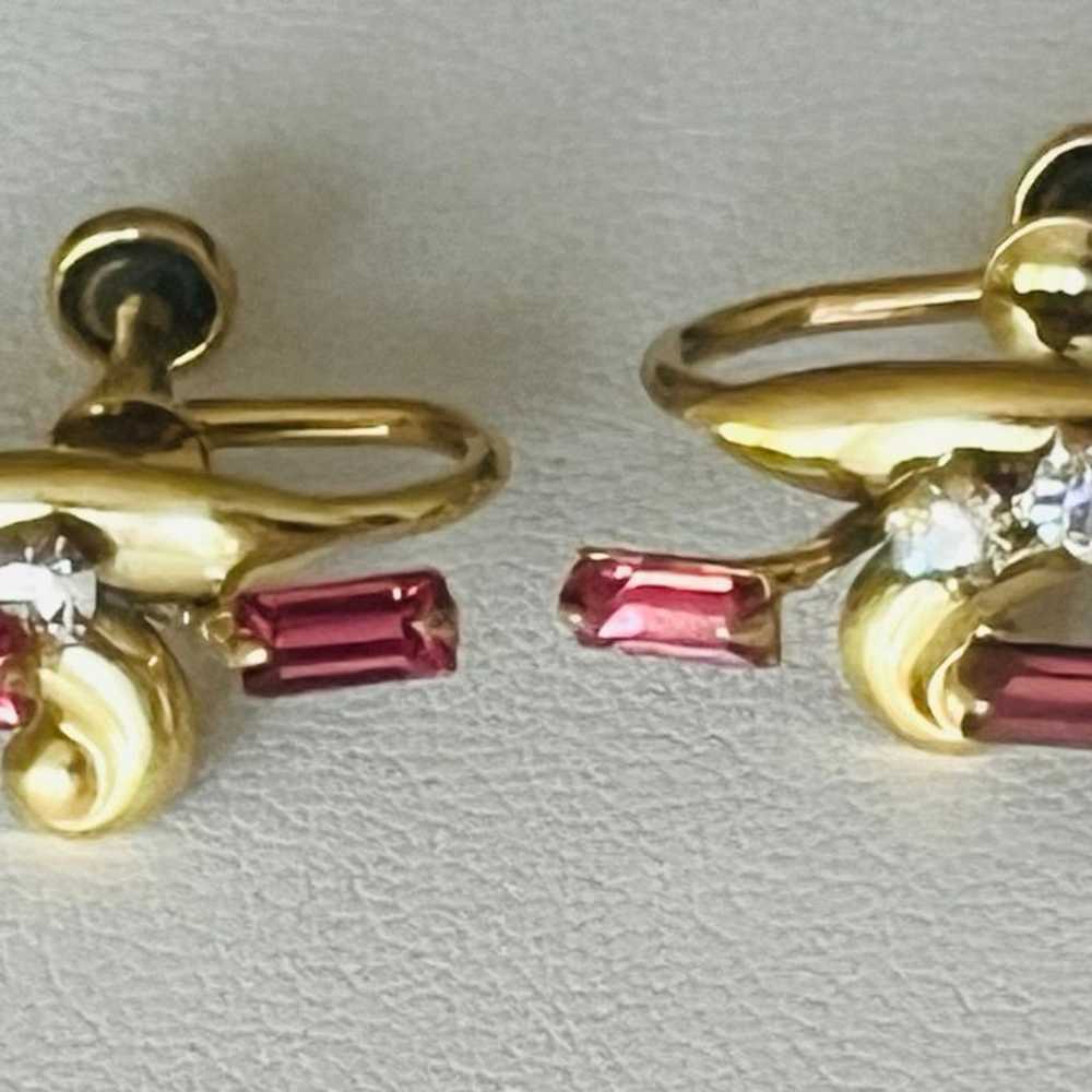 Vintage 1940s 1/20 12k gf gold filled Ruby Rhines… - image 3