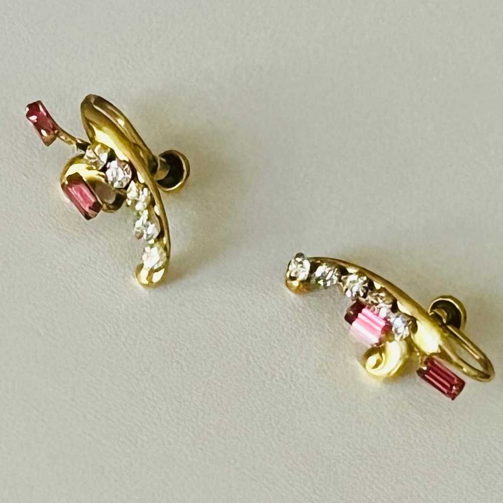 Vintage 1940s 1/20 12k gf gold filled Ruby Rhines… - image 4