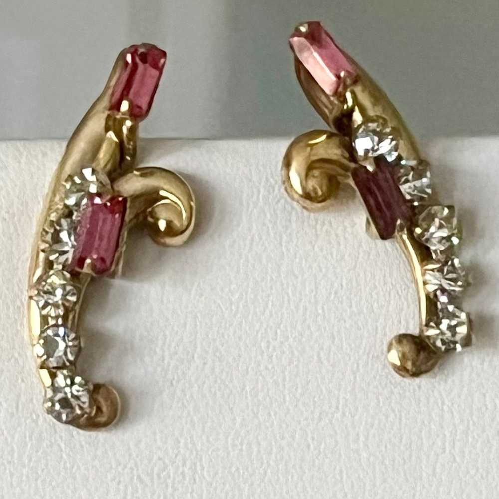 Vintage 1940s 1/20 12k gf gold filled Ruby Rhines… - image 5