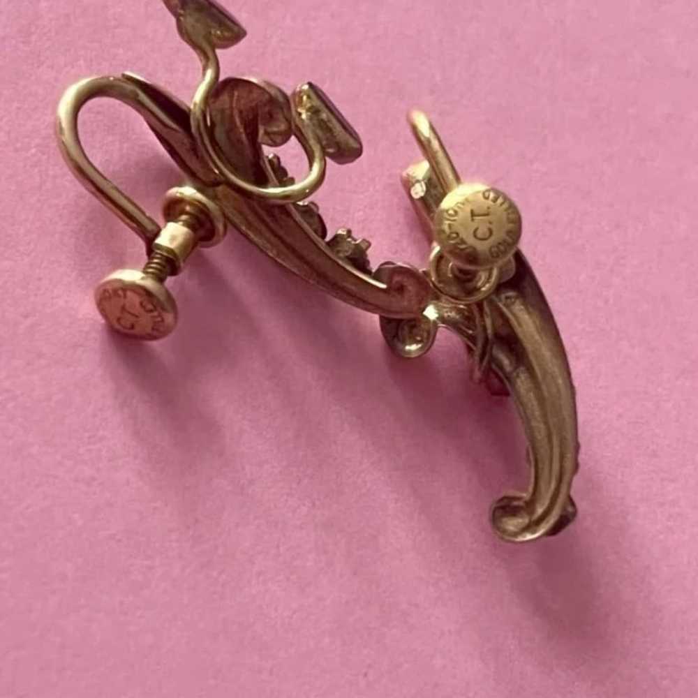 Vintage 1940s 1/20 12k gf gold filled Ruby Rhines… - image 8