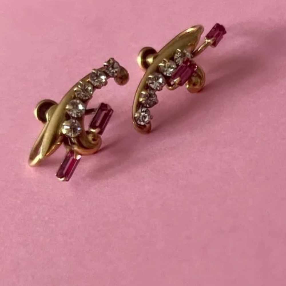 Vintage 1940s 1/20 12k gf gold filled Ruby Rhines… - image 9