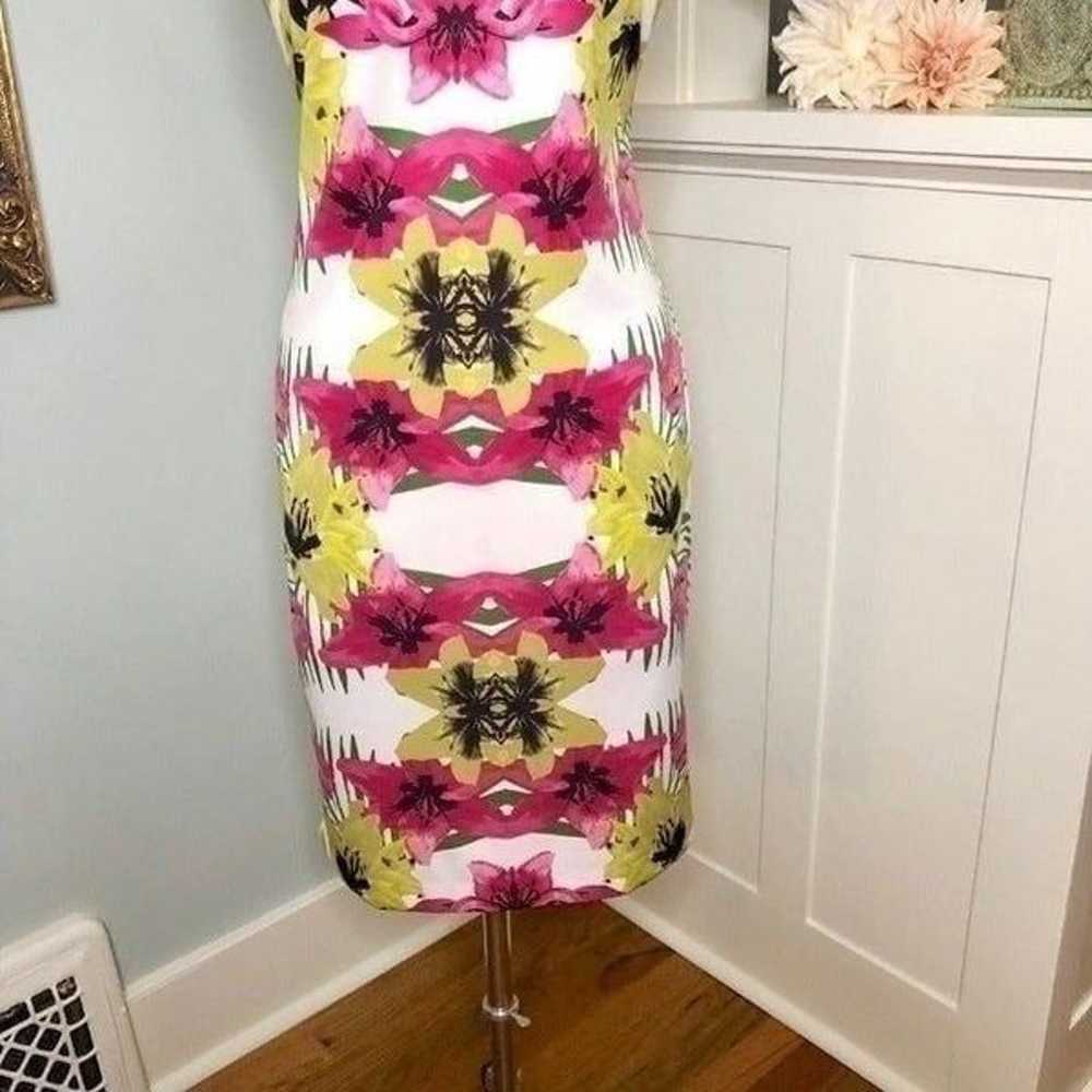 Inc. Pink White & Green Floral Scuba Sheath Dress… - image 4