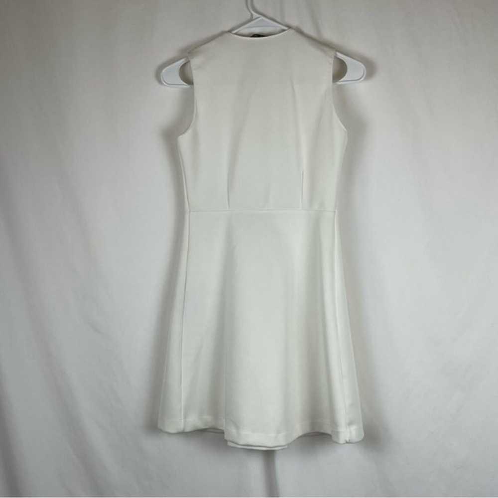 Zara White Deep V-Neck Party Event Dress NWOT - image 5