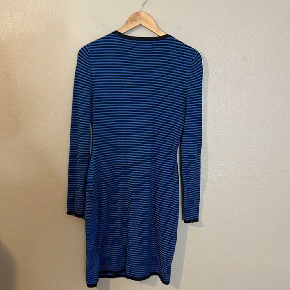 Michael Kors Fitted Light Sweater Dress Blue and … - image 9