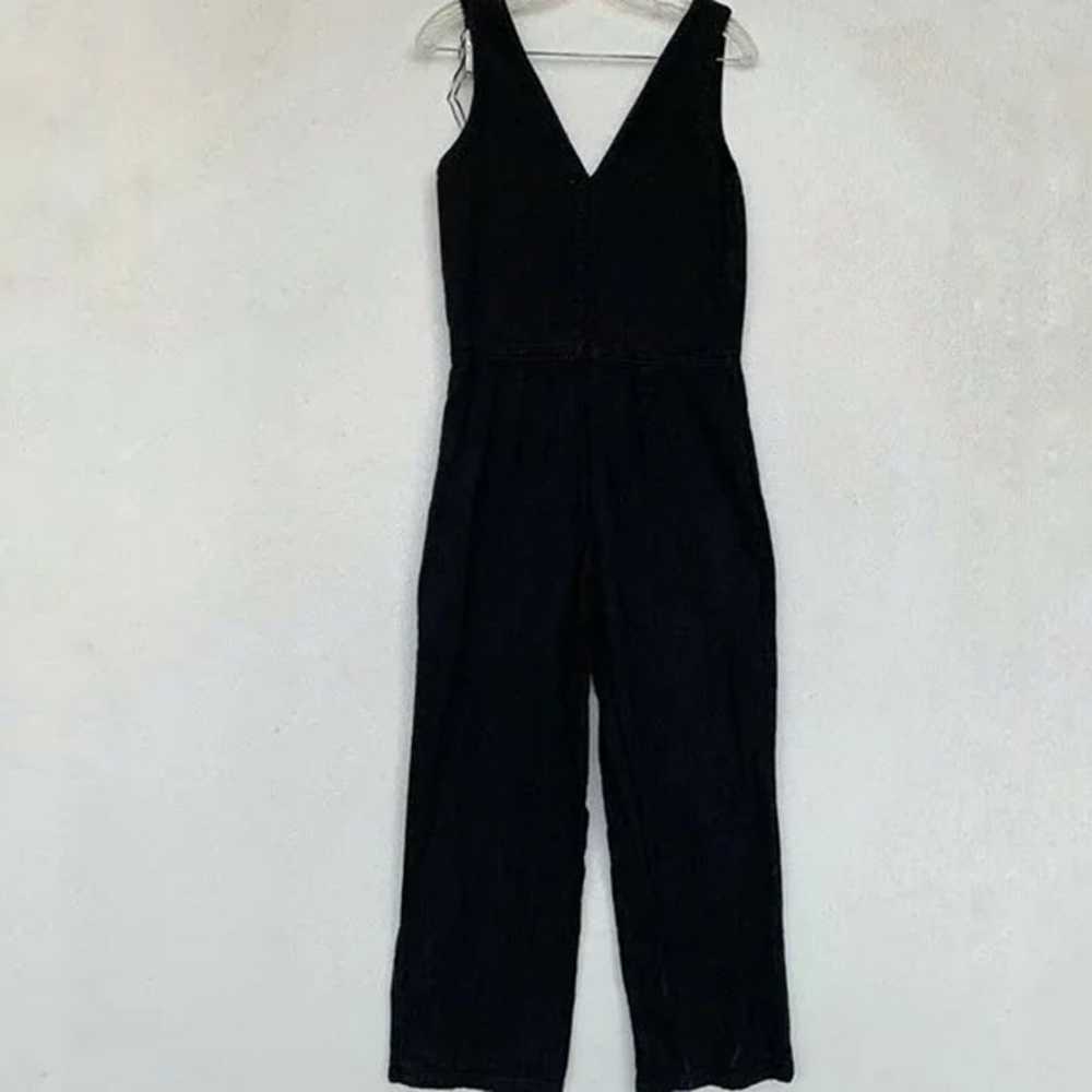 Zara trf  Sleeveless Front Zip Jumpsuit Black Ten… - image 5