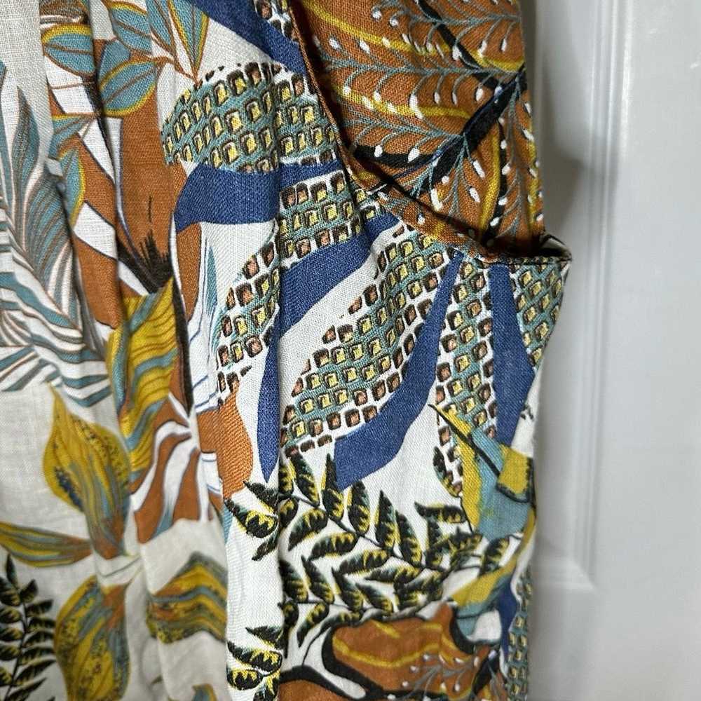 Woolovers 100% Linen Pocket Tunic Dress Tropical … - image 3