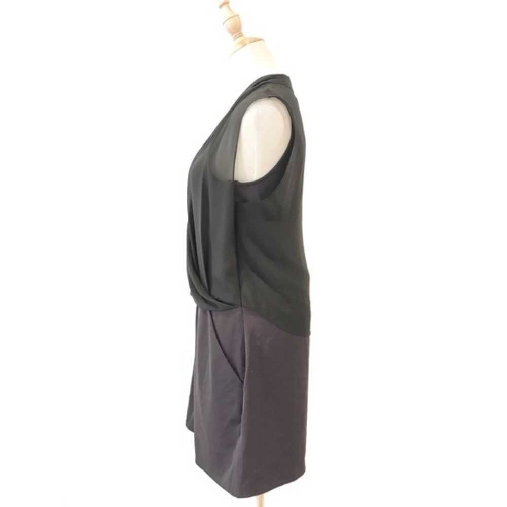 All Saints Amis Dress Grey Black Mini Size 4 - image 5