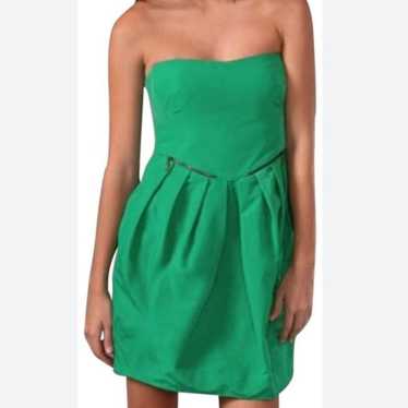 See by Chloe Strapless Emerald Green Fitted Dress 