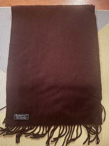 Burberry × Vintage Burberrys Maroon Cashmere Scarf