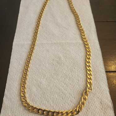 LARGE VINTAGE 24" NAPIER HEAVY LINKS GOLD NECKLACE - image 1