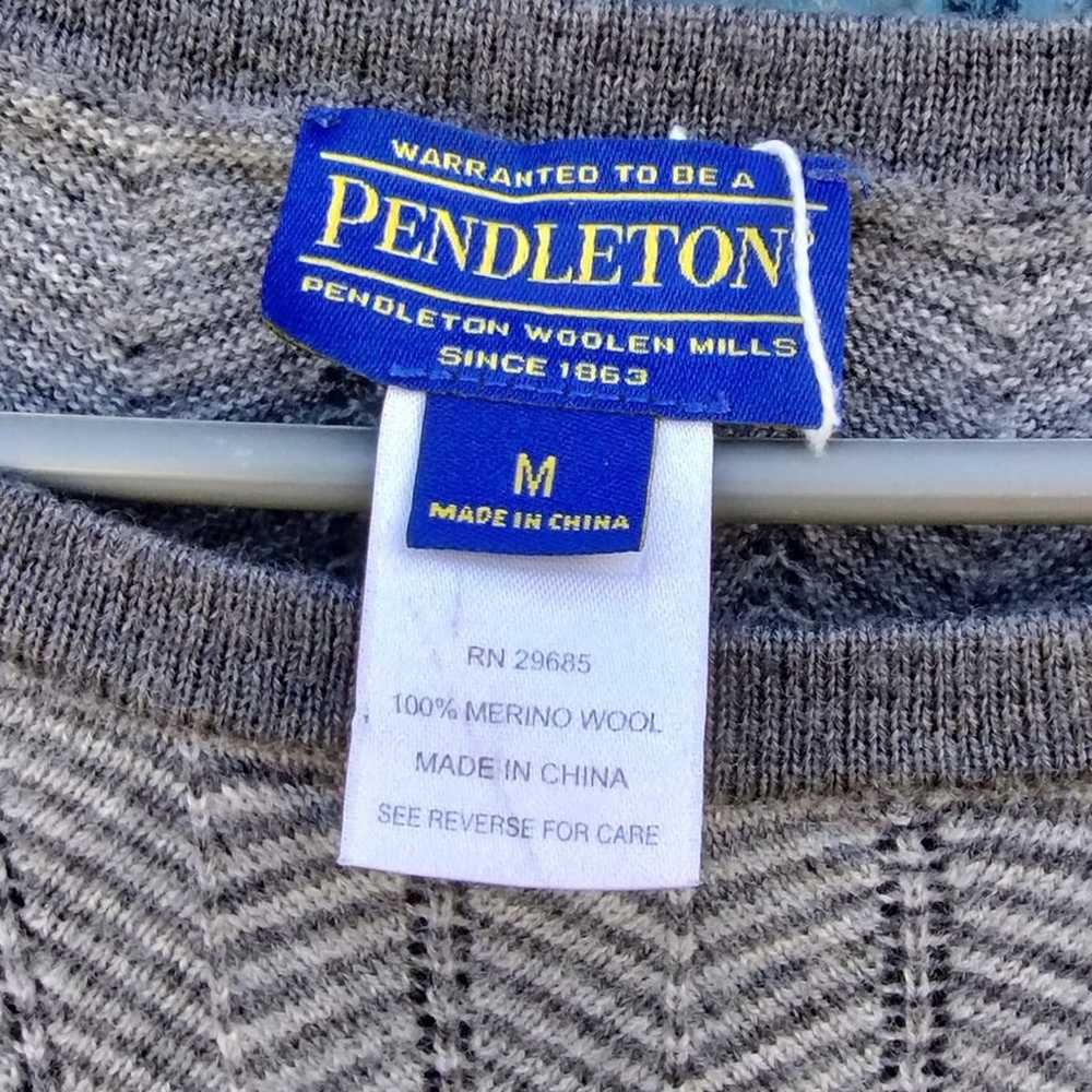 Pendleton Mission Stripe 100% Merino Wool Short S… - image 2