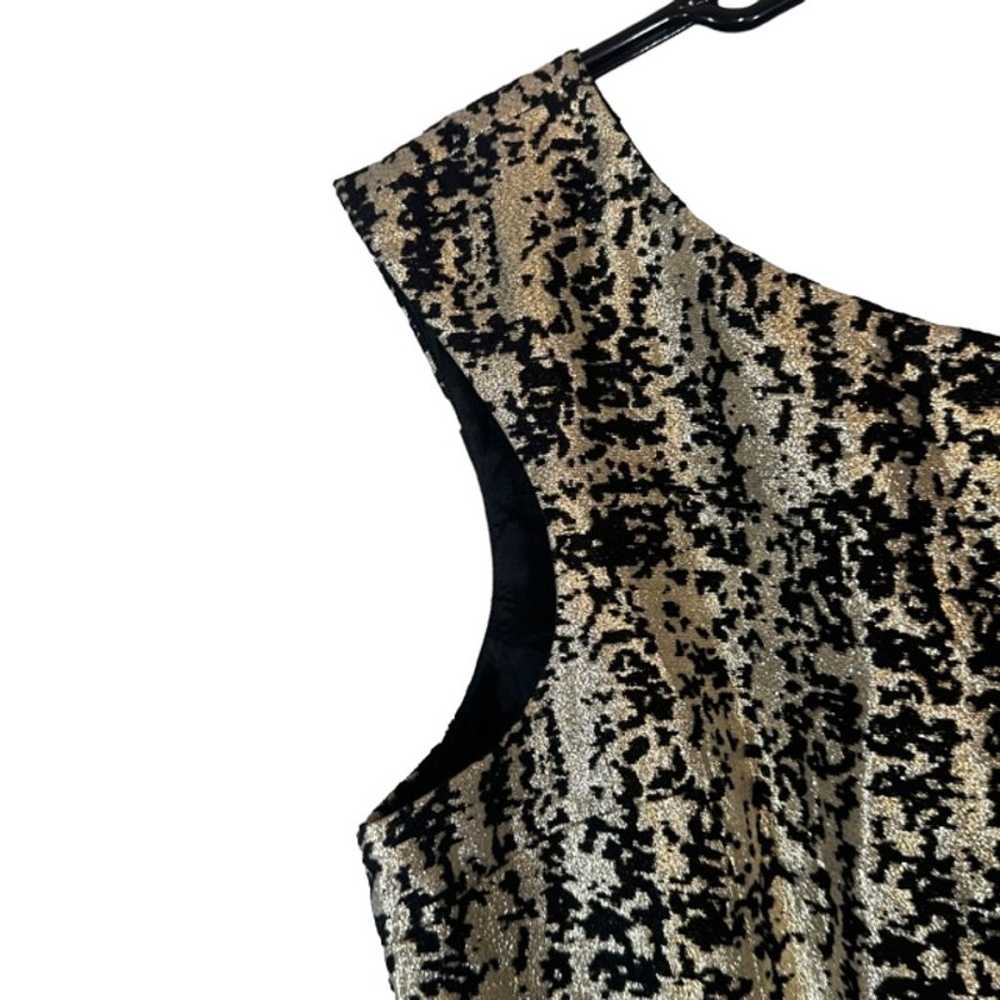 Eliza J Black & Beige Metallic Sleeveless Texture… - image 3