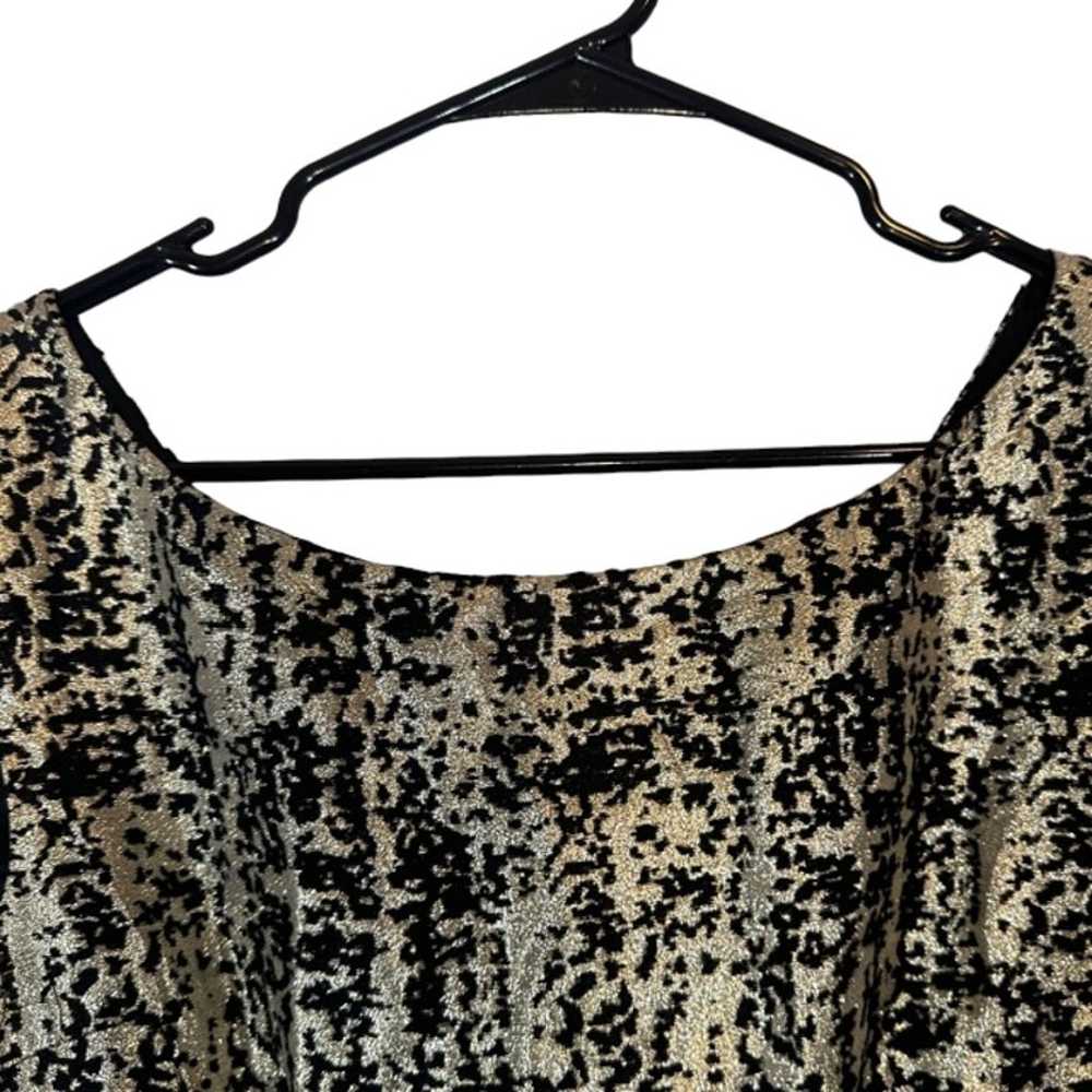 Eliza J Black & Beige Metallic Sleeveless Texture… - image 4