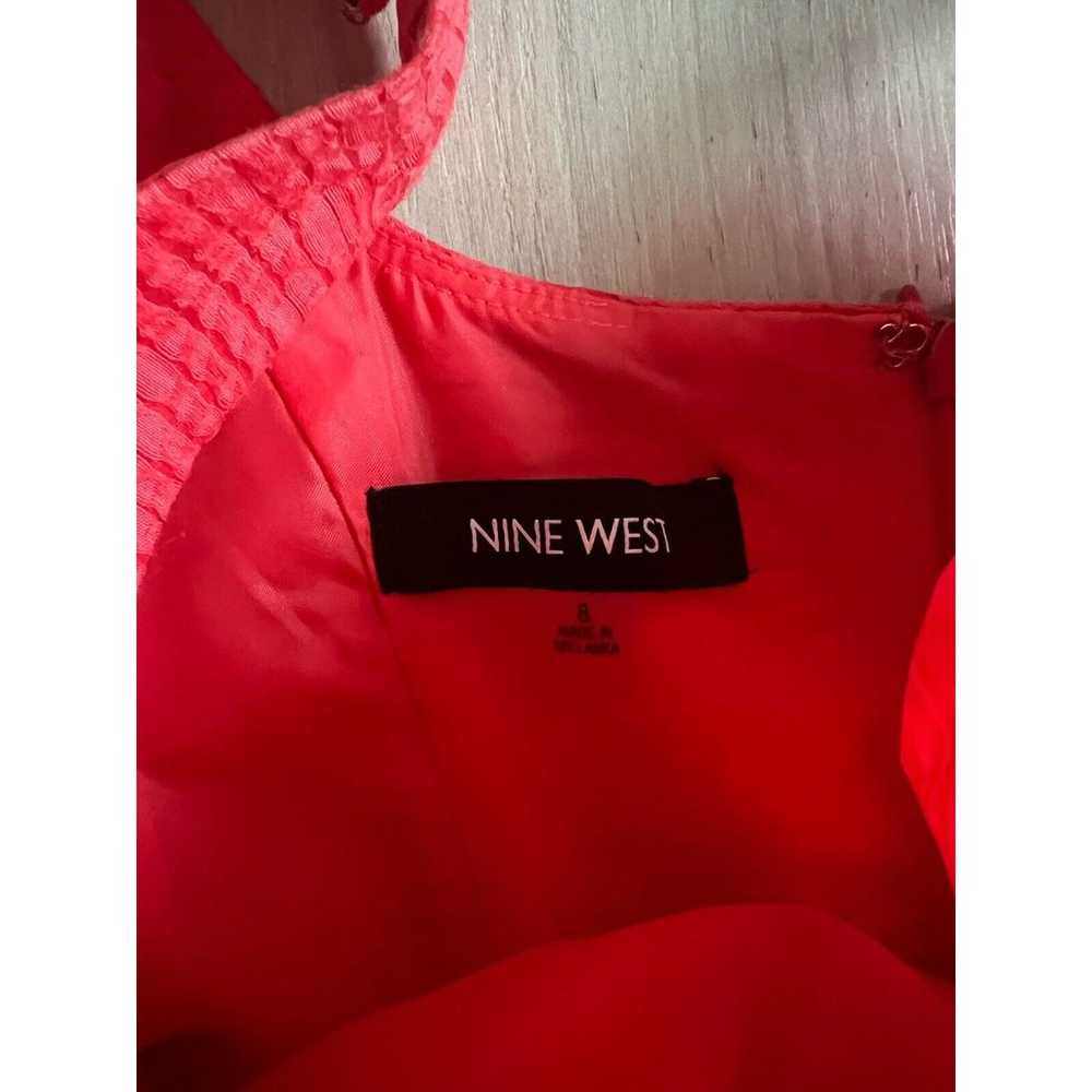 Nine West Elegant Lined Coral Orange Short Tank D… - image 4