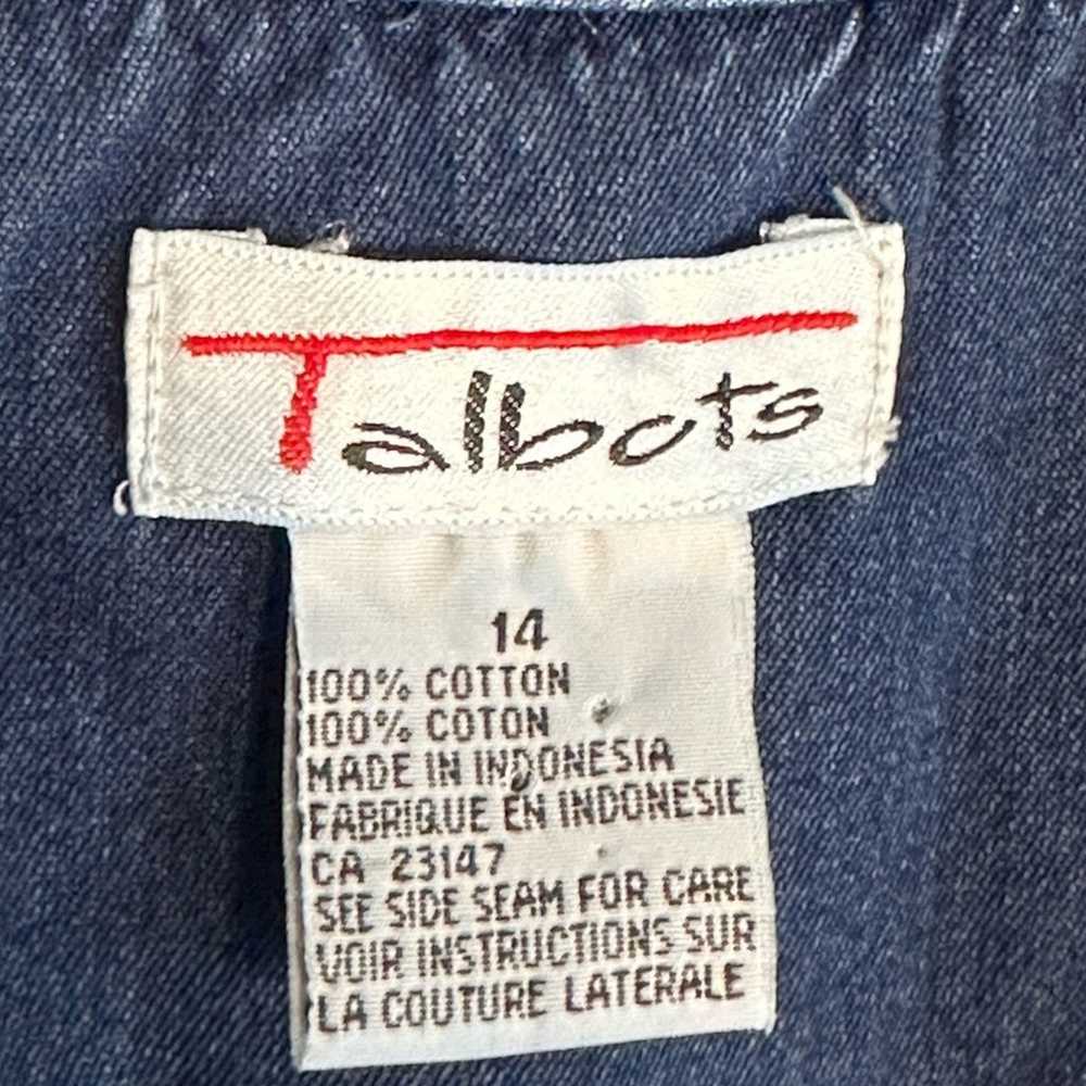 Vintage Talbots Denim Shirt Dress Size 14 Preppy … - image 6