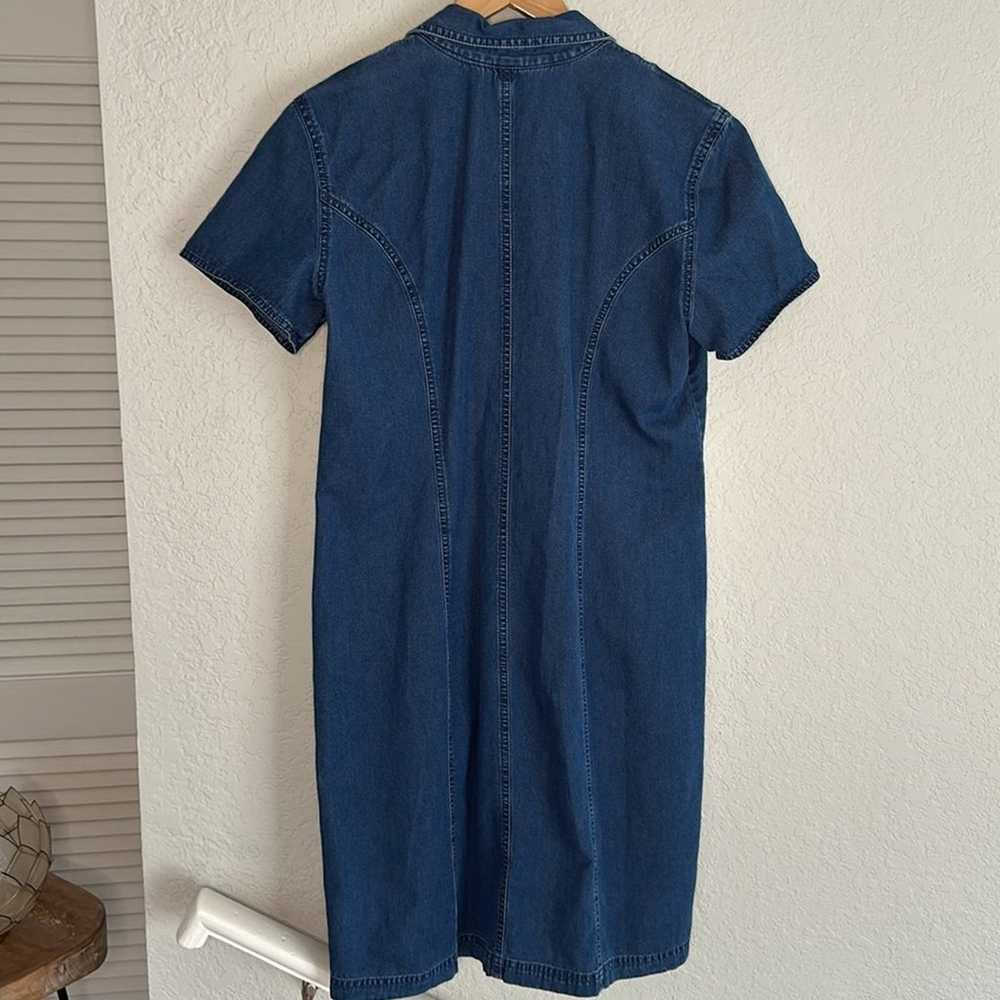 Vintage Talbots Denim Shirt Dress Size 14 Preppy … - image 8