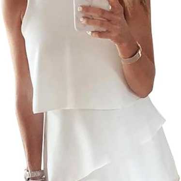 Elegant Casual Sexy Off Shoulder Ruffle Sleeveles… - image 1