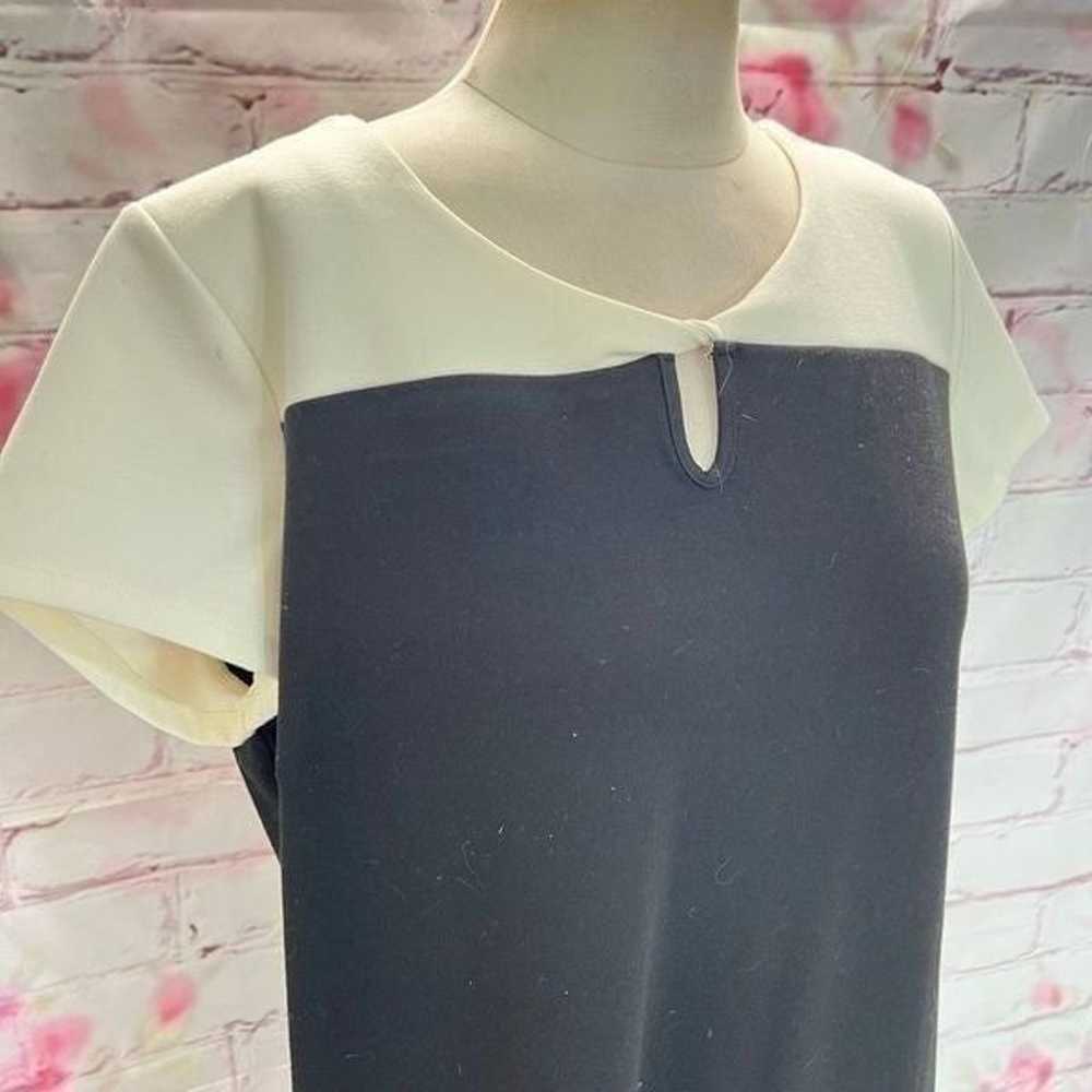 Talbots Women's Short Sleeve Color Block Black & … - image 2