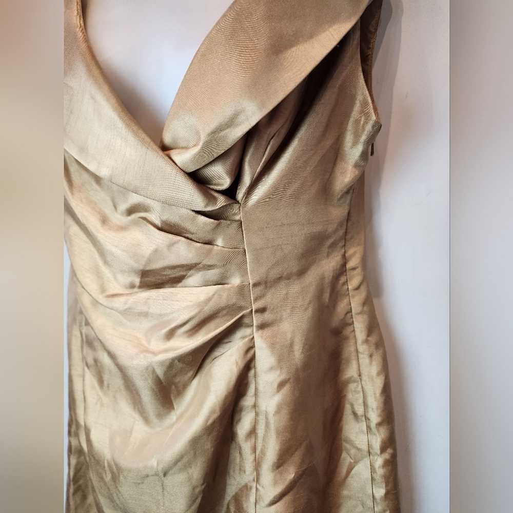 Evan Picone Petites Gold Sleeveless Shawl Collar … - image 4