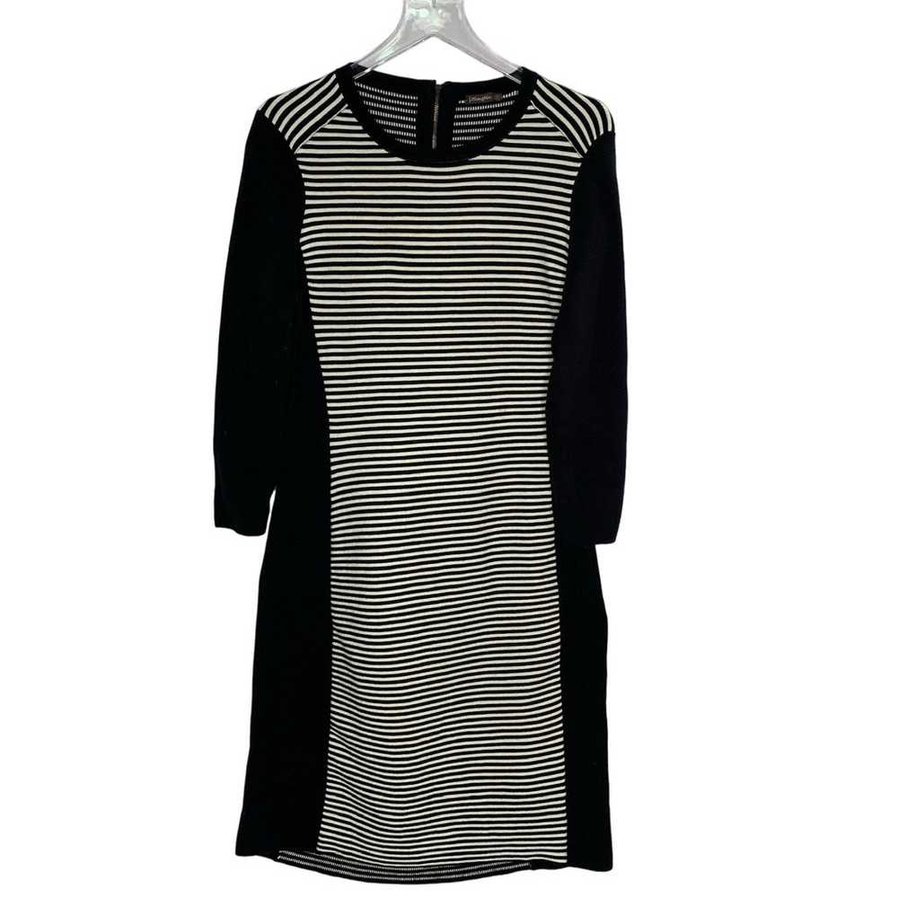 J McLaughlin L Womens Black White Striped Sweater… - image 2