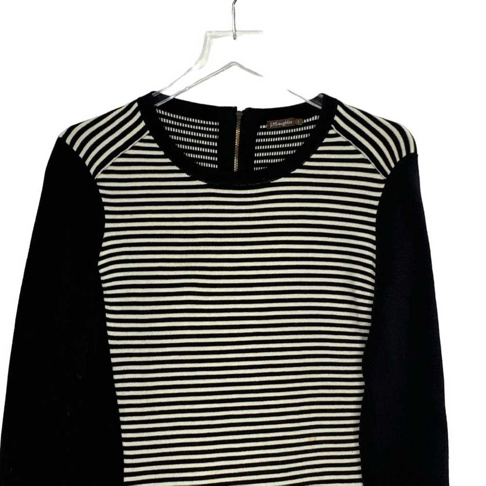 J McLaughlin L Womens Black White Striped Sweater… - image 5