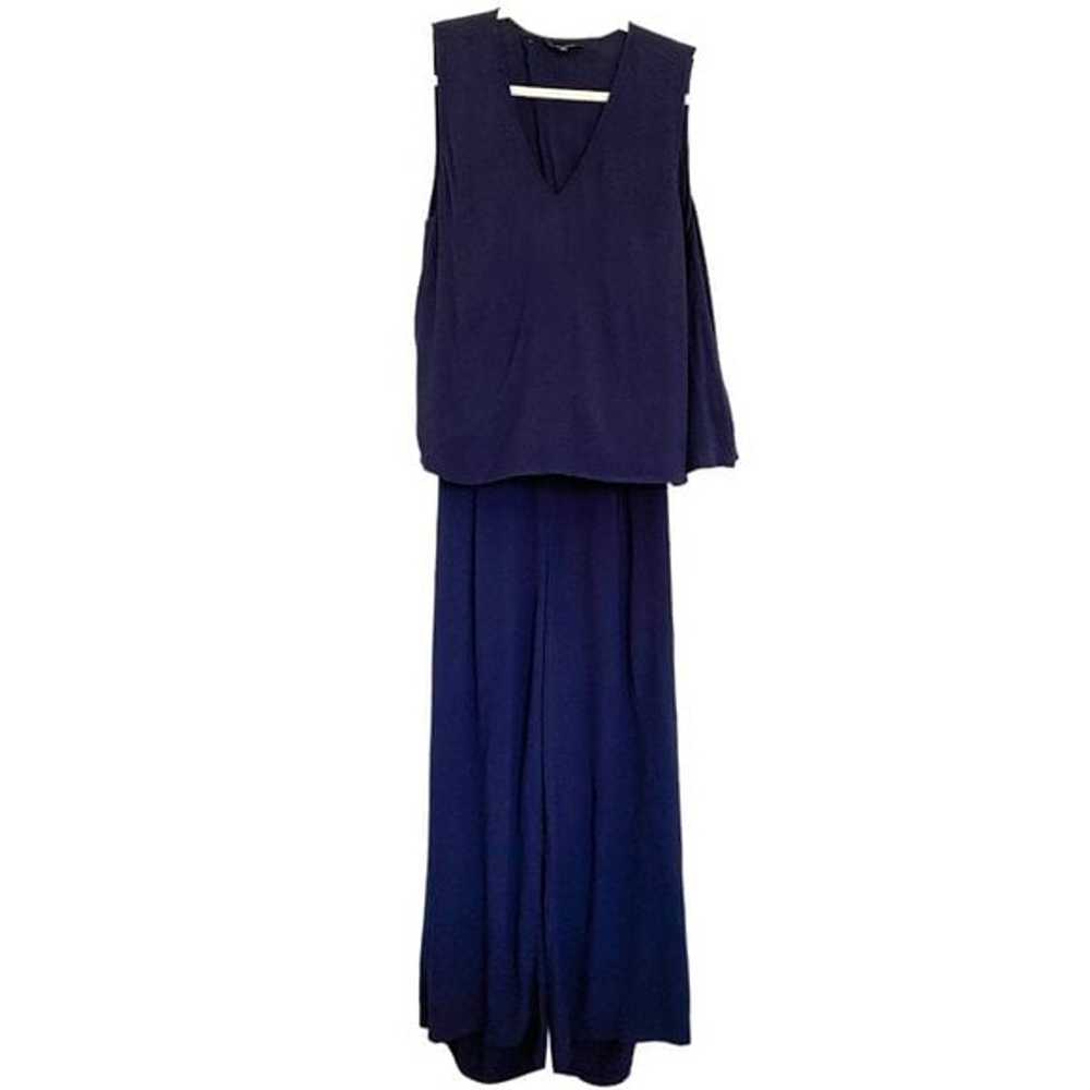 Madewell Jumpsuit Womens Size Large Navy Blue Ope… - image 1