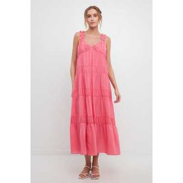 Free The Roses Tiered Maxi Paradise Dress Size La… - image 1