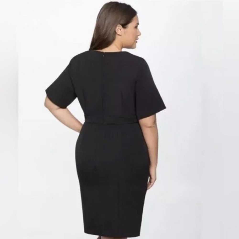 Eloquii Black V-Neck Sheath Dress Size 18 - image 2