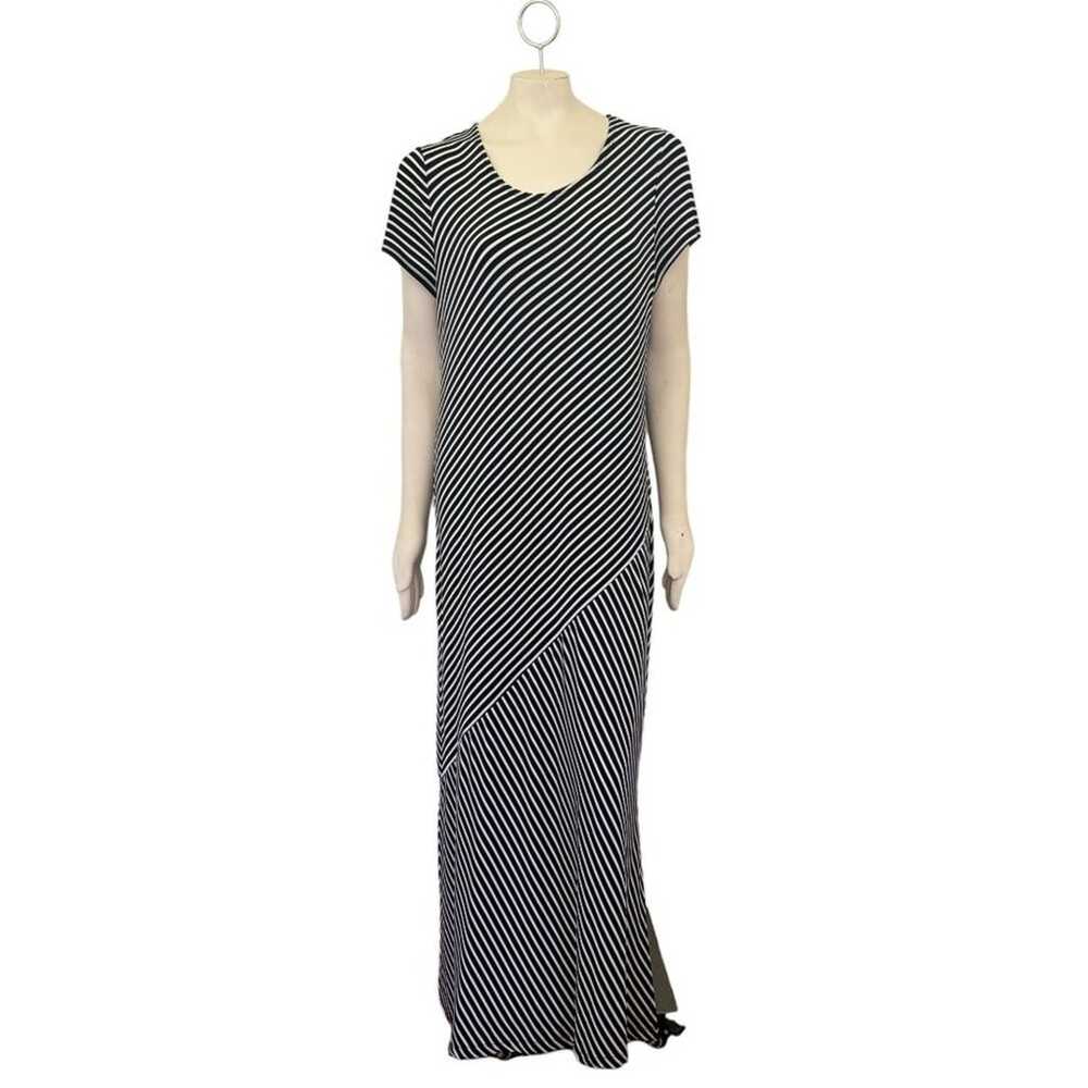 CHICO'S Travelers Summer Stripe Maxi Dress in Bla… - image 11