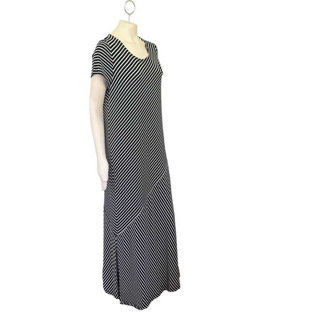 CHICO'S Travelers Summer Stripe Maxi Dress in Bla… - image 7