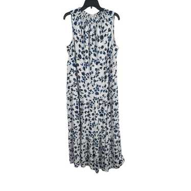 Elizabeth & James Blue Floral Sleeveless Tiered M… - image 1