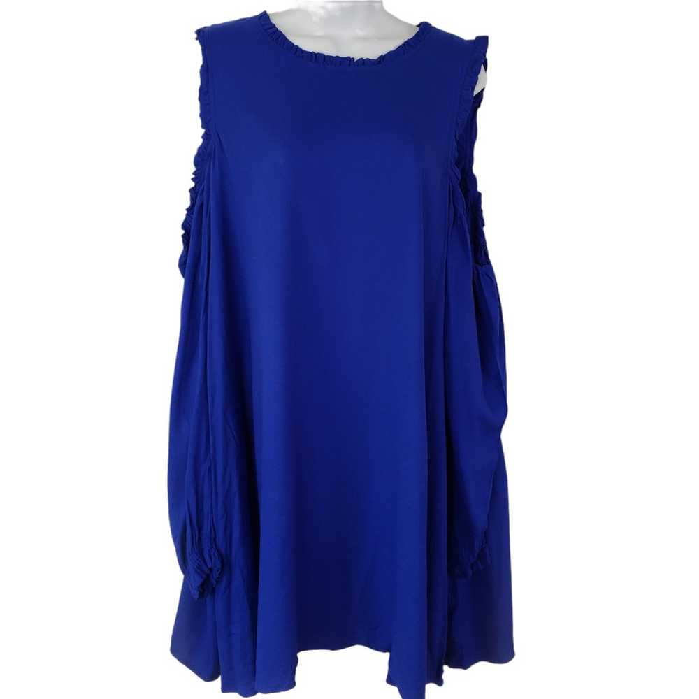 Crown and Ivy Cold Shoulder Dress Cobalt Blue Sol… - image 6