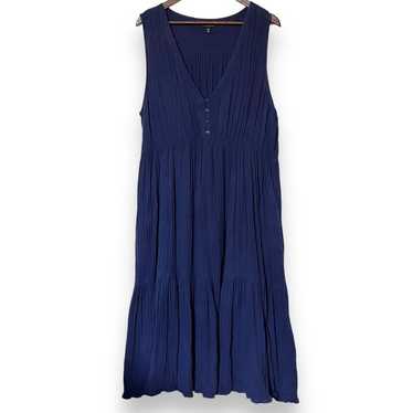 Lucky Brand 100% Cotton Gauze Tiered Maxi Dress W… - image 1