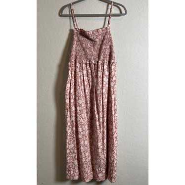 J, Crew Mauve Floral Smocked Top Spaghetti Strap … - image 1