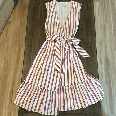 draper james dress stripe tank wrap dress - image 1