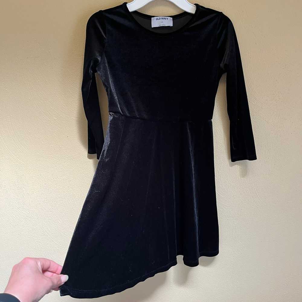 Mommy & me matching black velvet long sleeve dres… - image 4