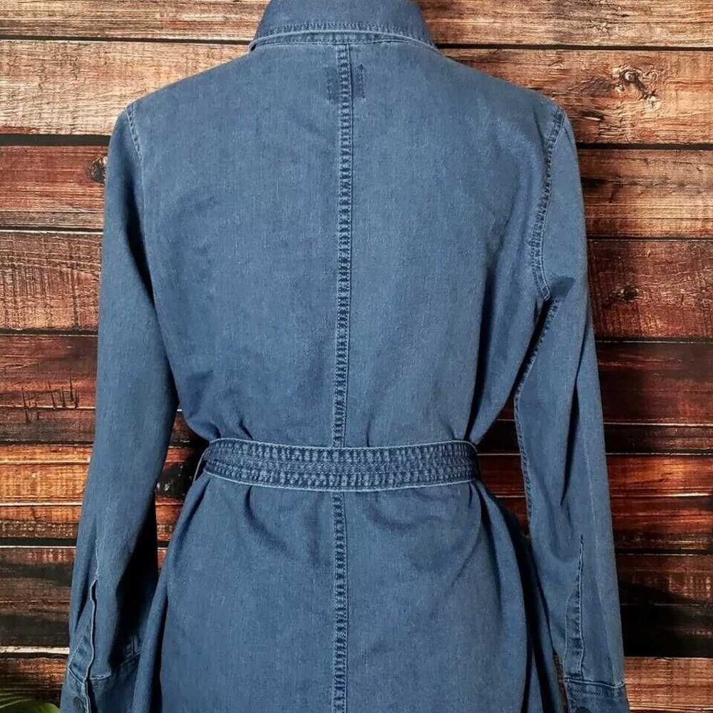 GAP Womens Small Petite Long Sleeve Blue Denim Je… - image 3