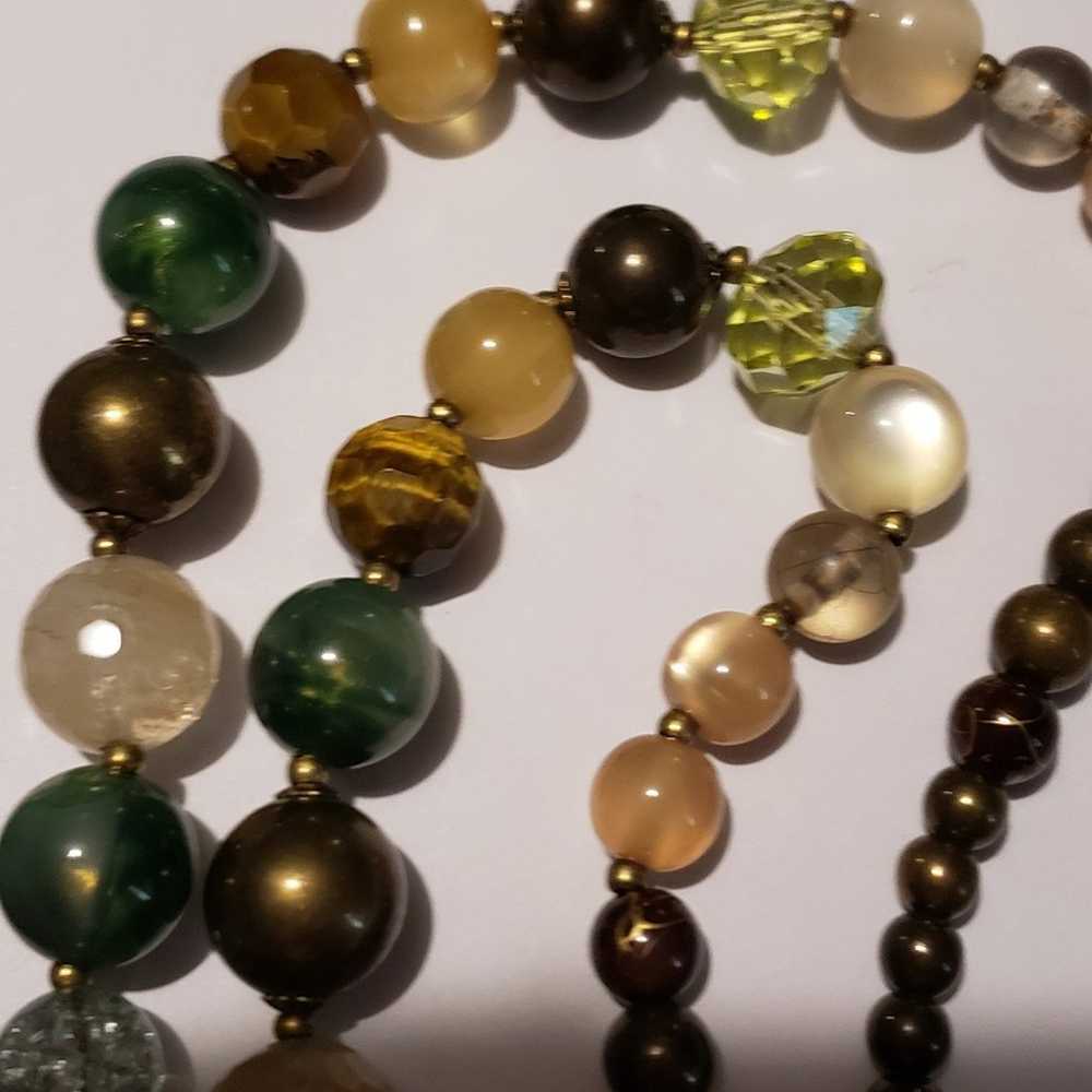 32 inch Vintage Lucite Beaded Necklace - image 2