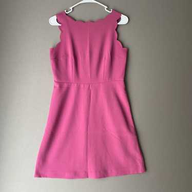 Ann Taylor loft sz 4 scalloped neckline pink mini… - image 1