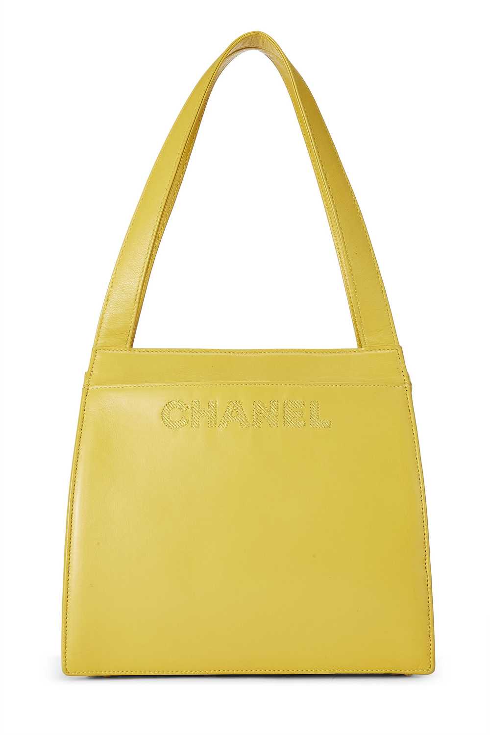 Yellow Lambskin Shoulder Bag - image 1