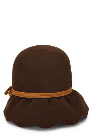 Brown & Orange Felt Petal Hat